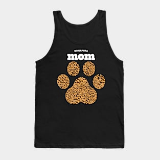 Singapura Mom, Cute Leopard Print Cat Paw for Cat Moms, Fur Mamas & Kitten/Pet Lovers Tank Top